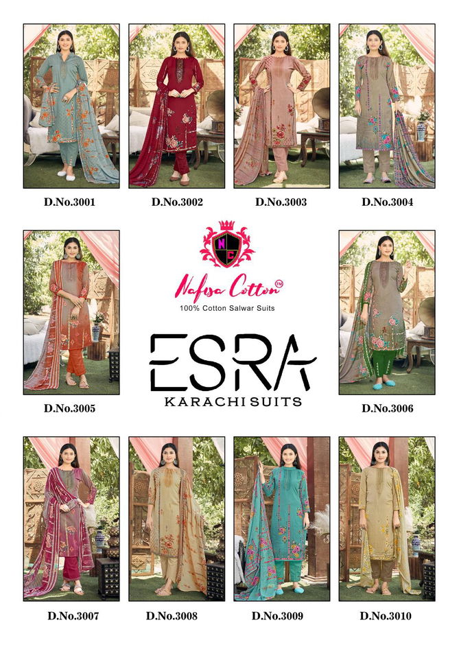 Nafisa Esra Karachi Suits Vol 3 Karachi Cotton Dress Material
